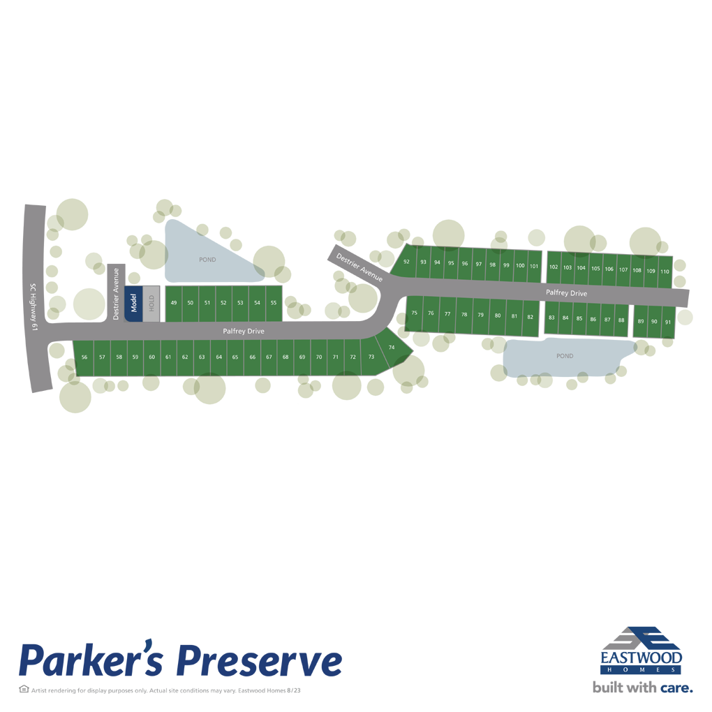 Parker's Preserve Ridgeville, SC Homes For Sale Eastwood Homes